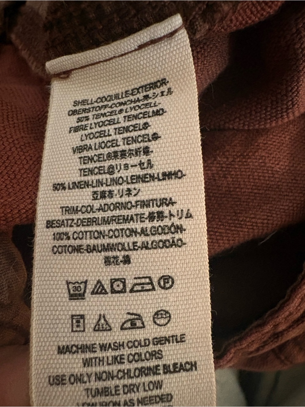 FREE PEOPLE WOMEN'S Rust Burgundy CARGO BALLOON PANTS size 0 - Picture 6 of 6